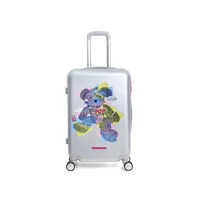 valise lulu castagnette - valise grand format abs/pc ours pop 4 roues 75 cm - gris