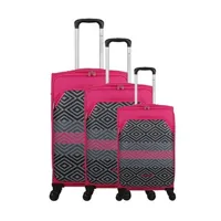 set de 3 valises lulu castagnette set de 3 lulu c cactus rose en polyester 101l