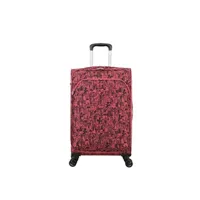 valise lulu castagnette valise week-end lulu c cactus rose en polyester 71l