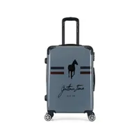 valise gentleman farmer - valise cabine abs/pc stuart 4 roues 55 cm - gris fonce