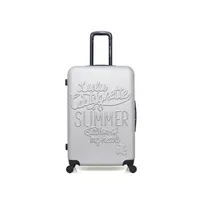 valise lulu castagnette - valise grand format abs sailor-a 4 roues 70 cm - gris