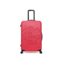 valise lulu castagnette - valise grand format abs sailor-a 4 roues 70 cm - rose dore