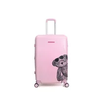 valise lulu castagnette valise grand format rigide 75cm ours lunette - rose