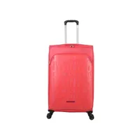 valise lulu castagnette valise cabine souple 57cm street - rose