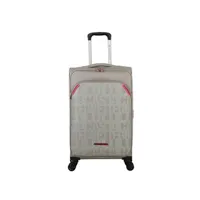 valise lulu castagnette valise cabine souple 57cm street - beige
