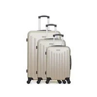 set de 3 valises american travel set de 3 valises rigides brooklyn - beige