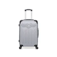 valise blue star american travel - valise weekend abs harlem-a 4 roues 60 cm - gris