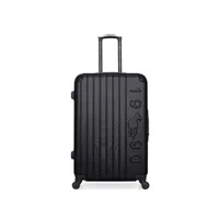 valise gentleman farmer - valise grand format abs porter 4 roues 75 cm - noir