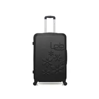valise lpb - valise grand format abs eleonor 4 roues 75 cm - noir