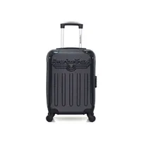 valise blue star american travel - valise cabine abs harlem-e 4 roues 50 cm - noir
