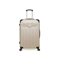 valise blue star american travel - valise grand format abs harlem-a 4 roues 70 cm - beige