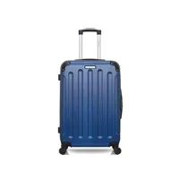 valise blue star bluestar - valise weekend abs madrid 4 roues 65 cm - marine