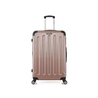 valise blue star bluestar - valise grand format abs/pc tunis-b 4 roues 75 cm - rose dore