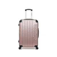 valise american travel - valise weekend abs budapest 4 roues 65 cm - rose dore