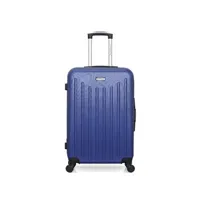 valise american travel - valise weekend abs brooklyn 4 roues 65 cm - marine