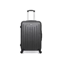 valise american travel - valise weekend abs brooklyn 4 roues 65 cm - gris fonce