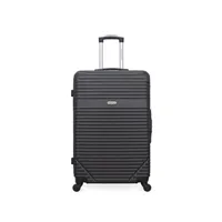 valise american travel - valise grand format abs memphis 4 roues 75 cm - gris fonce