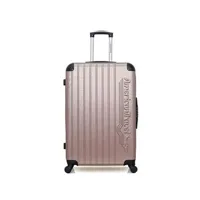 valise american travel - valise grand format abs budapest 4 roues 75 cm - rose dore