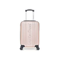valise american travel - valise cabine abs springfield-e 4 roues 50 cm - rose dore