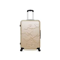 valise lpb - valise grand format abs aelys 4 roues 75 cm - beige