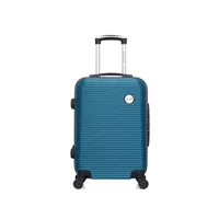 valise blue star bluestar - valise cabine abs london 4 roues 55 cm - bleu paon