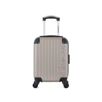 valise american travel - valise cabine xxs abs budapest 4 roues 46 cm - beige