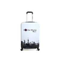 valise american travel - valise cabine abs/pc soho 55 cm - blanc
