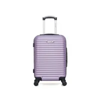 valise blue star bluestar - valise cabine abs brazilia 4 roues 55 cm - violet clair