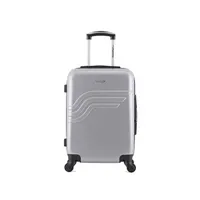 valise american travel - valise cabine abs/pc detroit 4 roues 55 cm - gris