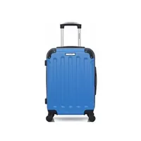 valise blue star bluestar - valise cabine abs madrid 4 roues 55 cm - bleu