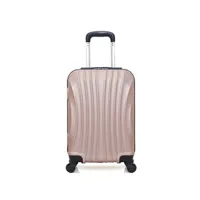 valise hero - valise cabine abs moscou-e 50 cm 4 roues - rose dore