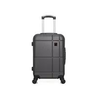 valise camps united - valise cabine abs harvard 4 roues 55 cm - gris fonce