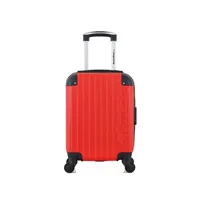 valise american travel - valise cabine xxs abs budapest 4 roues 46 cm - rouge