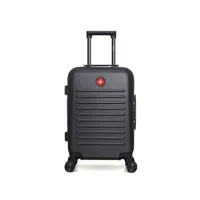 valise swiss kopper - valise cabine abs wil 4 roues 55 cm - noir