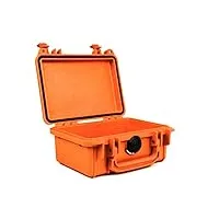 peli 1120 valise protector résistante aux chocs, ip67 étanche à l'eau et à la poussière, capacité de 2l, fabriquée aux États-unis, sans mousse, couleur: orange