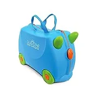 trunki valise à roulettes pour enfants et bagages à main pour enfants : valise à roulettes terrance (bleu)