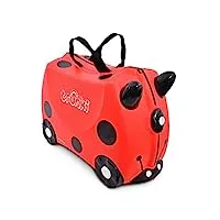 trunki valise à roulettes pour enfants et bagages à main pour enfants : valise à roulettes harley la coccinelle (rouge)