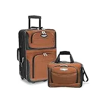 travel select amsterdam valise à roulettes extensible, orange, lot de 2 pièces, amsterdam valise verticale extensible, orange, taille unique, amsterdam valise verticale extensible