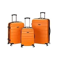 rockland melbourne valise rigide extensible à roulettes pivotantes, orange (orange) - f160-orange