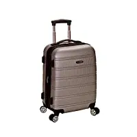 rockland melbourne bagage cabine extensible en abs argenté 50,8 cm taille unique