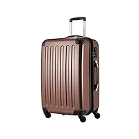 hauptstadtkoffer - alex - bagage rigide valise moyenne, trolley avec 4 roues multidirectionnelles, 65 cm, 74 litres, marron