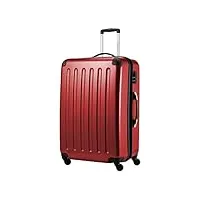 hauptstadtkoffer - alex - bagage rigide valise grande taille, trolley avec 4 roues multidirectionnelles, 75 cm, 119 litres, poignée télescopique rouge