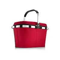 reisenthel carrybag iso - en polyester déperlant, couvercle hermétique, cadre en aluminium, poignée rabattable, poche intérieure zippée, capacité 22l, taille 48x29x28 cm, en rouge, couleur:rot