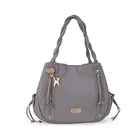 catwalk collection handbags - cuir véritable - grand sac à main/sac porté épaule/cabas - femme - caz - gris