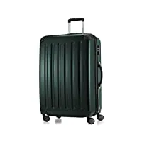 hauptstadtkoffer - alex - bagage rigide valise grande taille, trolley avec 4 roues multidirectionnelles, 75 cm, 119 litres, vert forêt