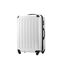 hauptstadtkoffer - alex - valise à coque dure blanc brillant, tsa, 75 cm, 119 litres