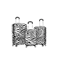 rockland, set de bagages mixte adulte, f195-zebra