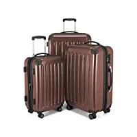 hauptstadtkoffer - alex - valise à coque dure marron , tsa, 65 cm, 74 litres