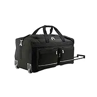 sol’s voyager - sac de voyage à roulettes - valise avec grand compartiment zippé - noir - unique