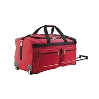sol’s voyager - sac de voyage à roulettes - valise avec grand compartiment zippé - rouge - unique